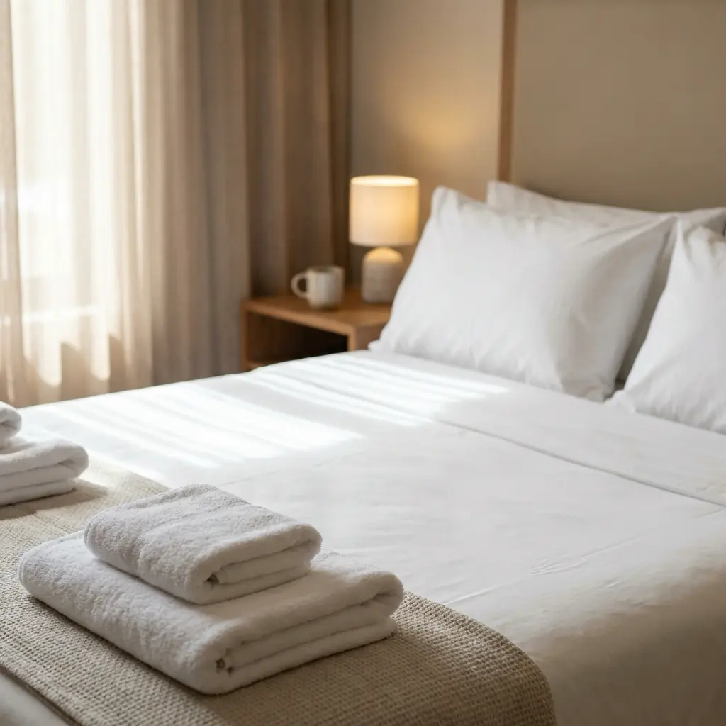 Detailaufnahme der Hotelreinigung